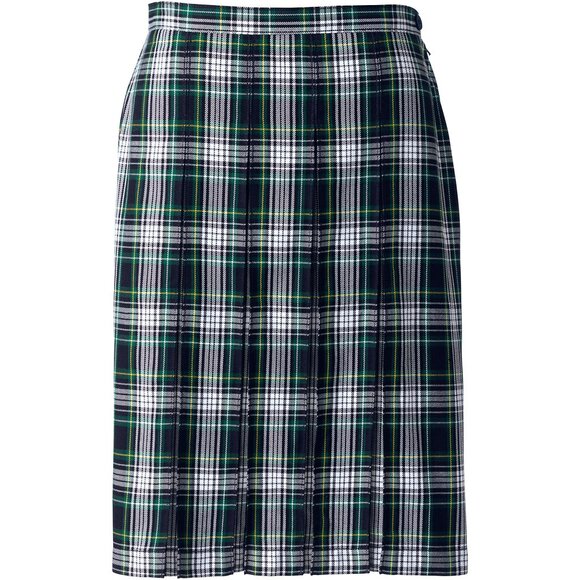 Lands' End Women's Plaid Box Pleat Skirt Top of the Knee, NWT - Picture 2 of 2